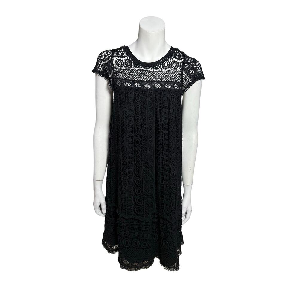 Maeve Anthropolgie Dress Women's Small Black Crochet Lace